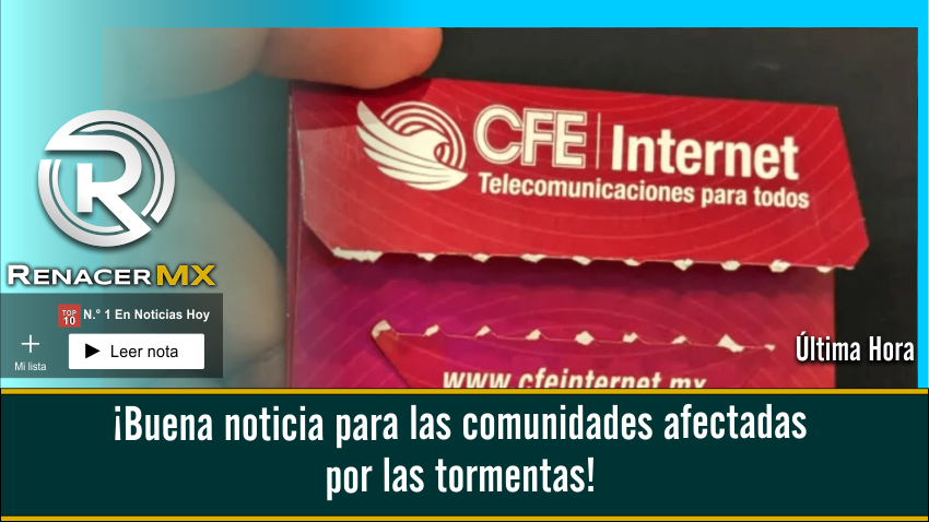 🎉 ¡Buena noticia para las comunidades afectadas por las tormentas! 🌧️💻