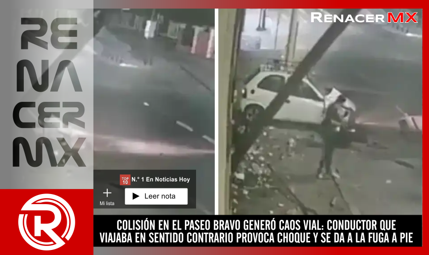 COLISIÓN EN EL PASEO BRAVO GENERÓ CAOS VIAL: CONDUCTOR QUE VIAJABA EN SENTIDO CONTRARIO&hellip;